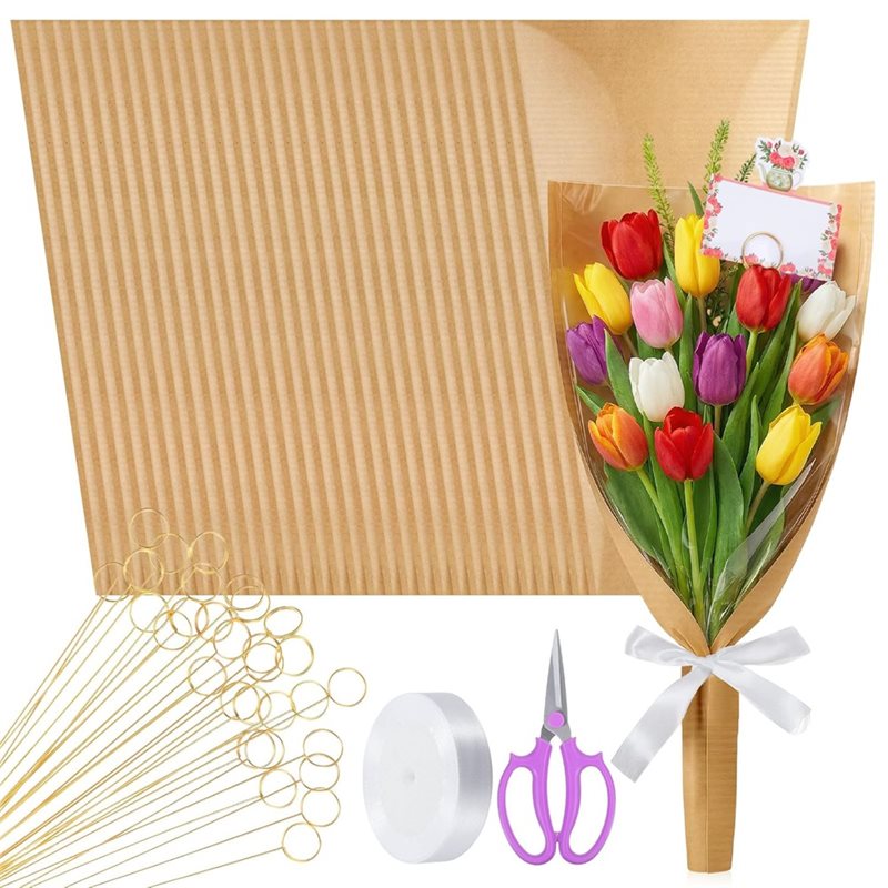 Florist Supply Ribbon - 【FITTING】Blumenmuster für Floristen-Wickelzubehör – 100 Stück