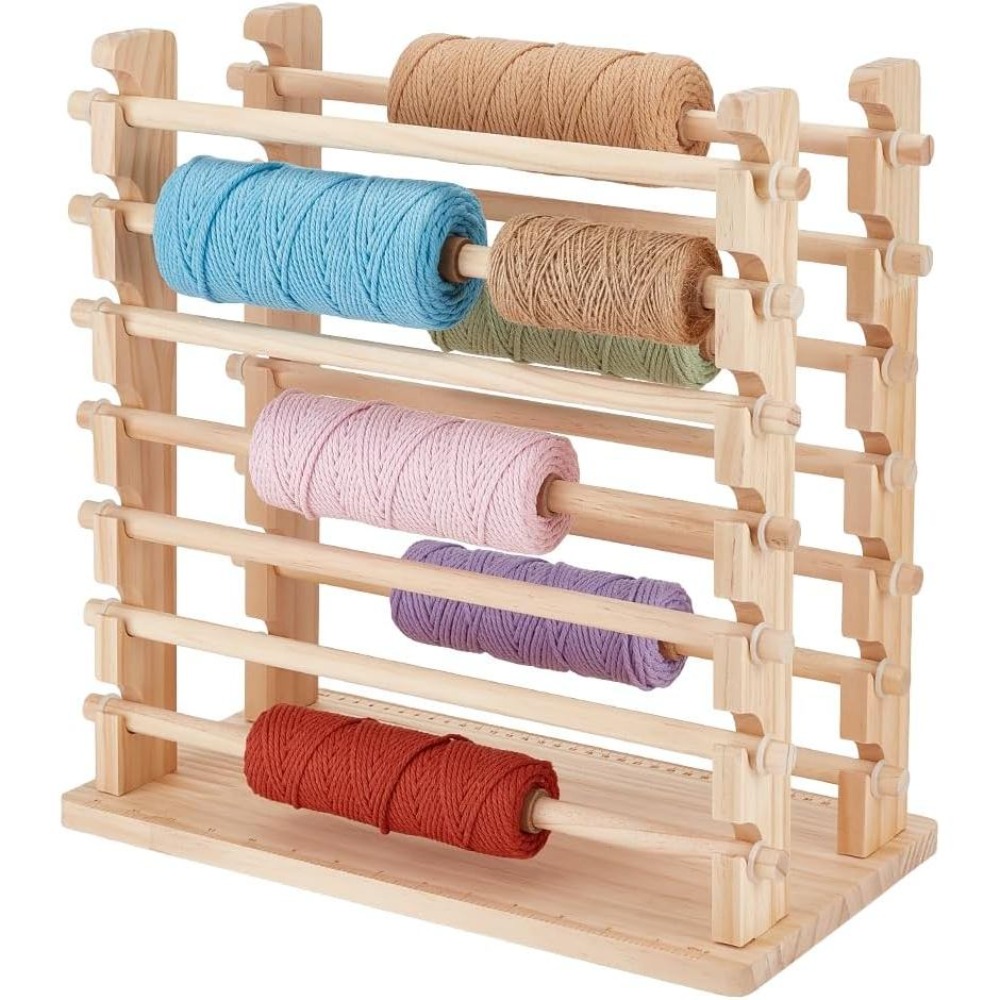 Florist Supply Ribbon - Zweireihiger Bandhalter Organizer-Ständer Holz-Bandrollenhalter Bandorganizer für