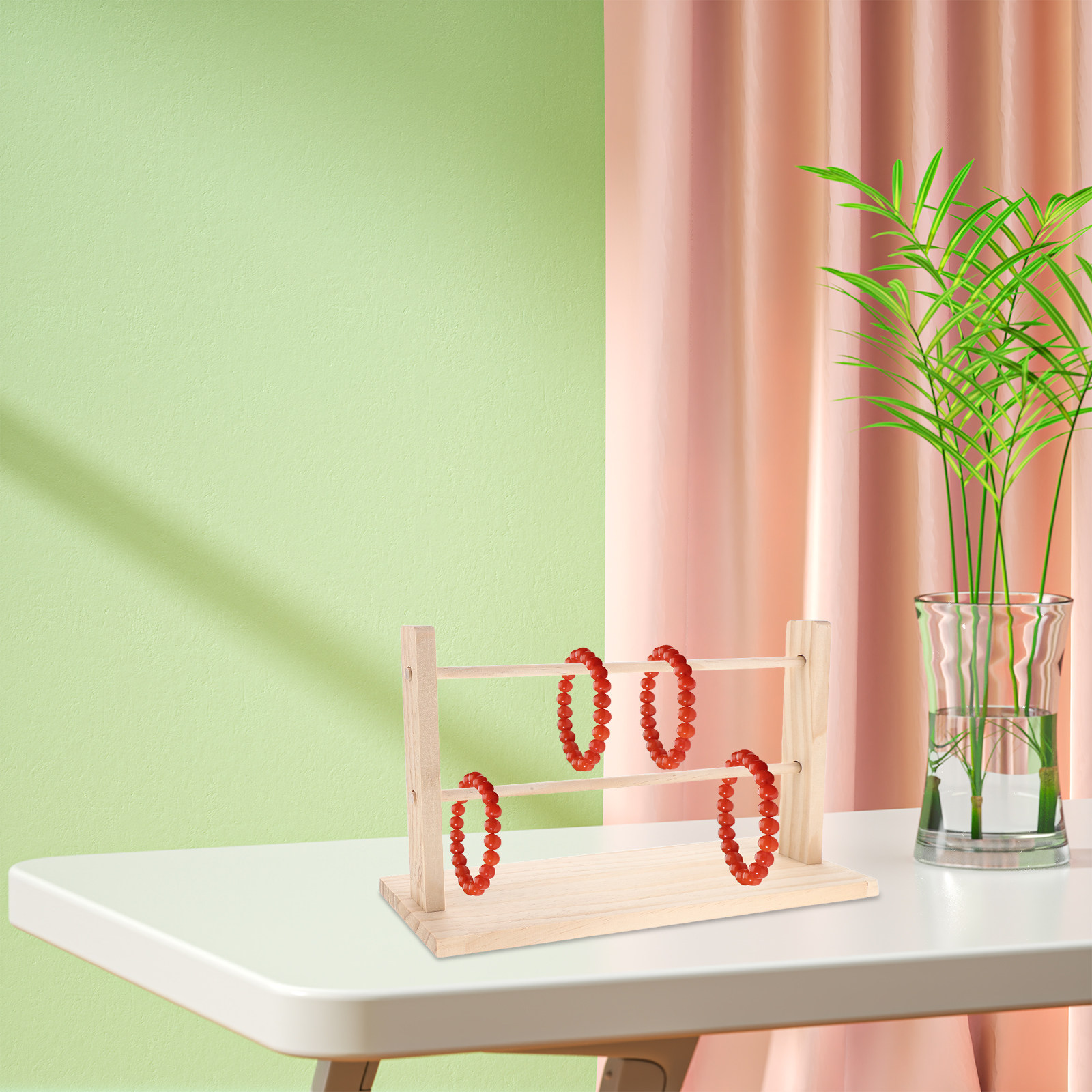 Florist Supply Ribbon - Holzband-Organizer-Ständer, Band-Aufbewahrungsregal, Naturholz-Fadenhalter für Handarbeiten, Floristik,