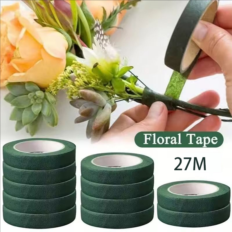 Floral Tape Green - 30 Yard 12MM Blumenstielband für Korsagen,