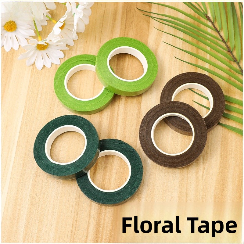 Floral Tape Green - Handgefertigtes Blumenbouquet-Klebeband, gedrehter Stab Nr. 2,