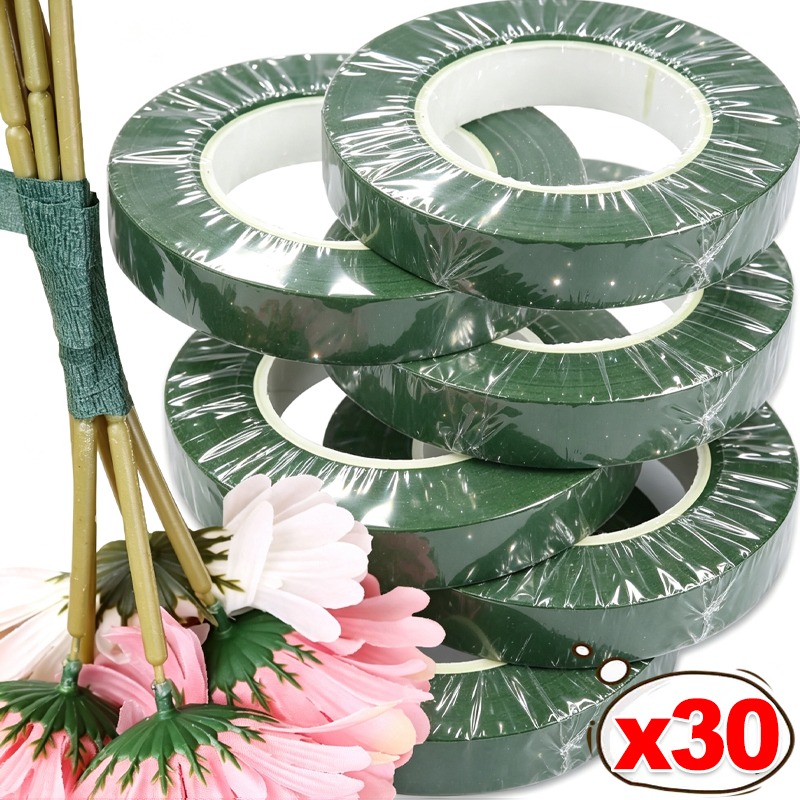 Floral Tape Green - 30/1x Gartenband Selbstklebendes Grünes Blumenstielband für