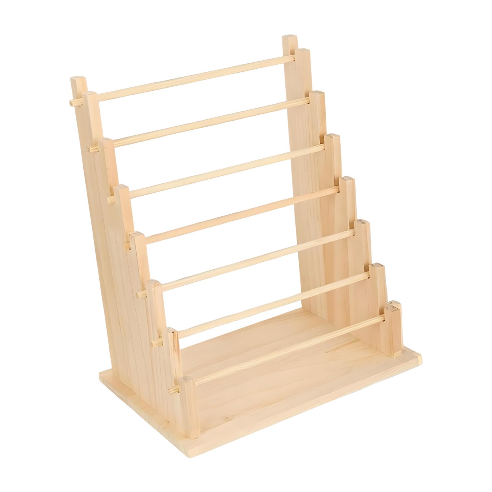 Florist Supply Ribbon - Holzbandhalter-Organizer, Großes Aufbewahrungsregal für Bänder, Präsentationsregal